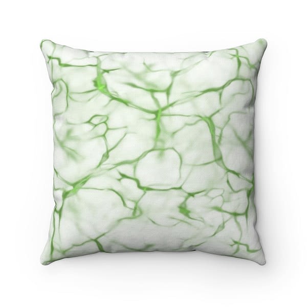 Reversible Green Throw Pillow_Artsford