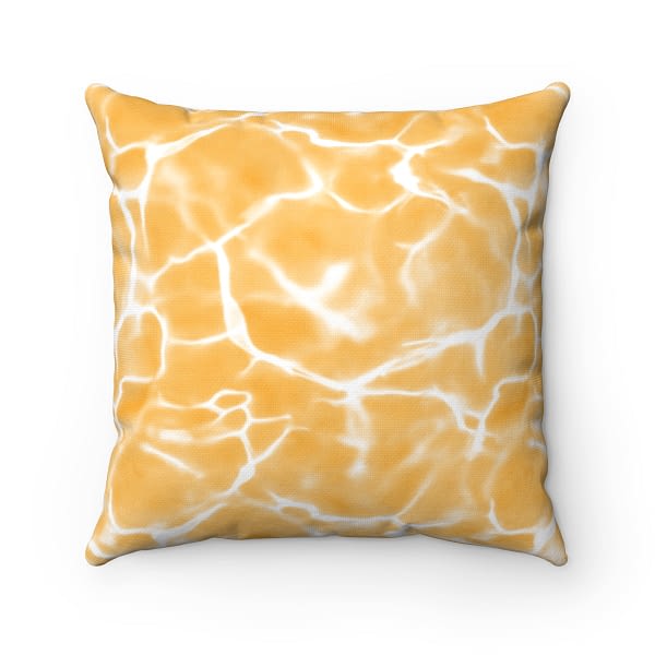Dual Design White Yellow Throw Pillow Case_Artsford
