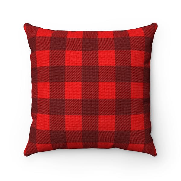 Red Plaid Pillow Cover Buffalo check_Artsford Studios
