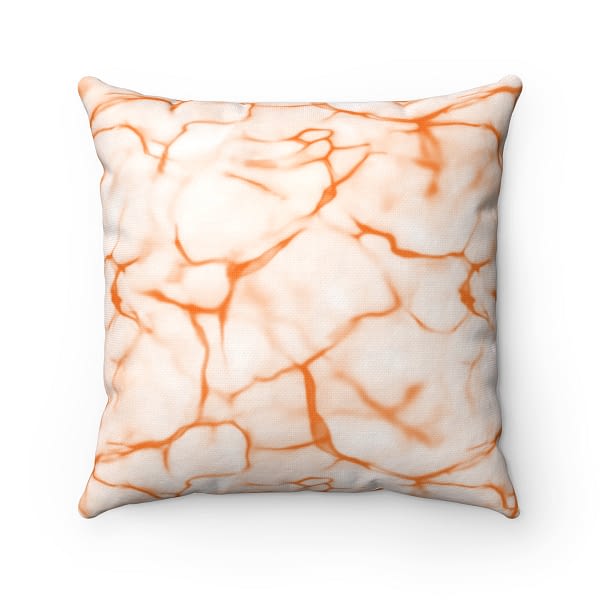 Dual Design Orange Throw Pillow Case_Artsford