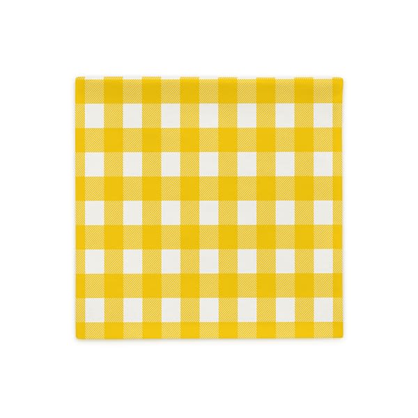 Yellow Plaid Pillow Cover Buffalo checks Pattern_Artsford Studios