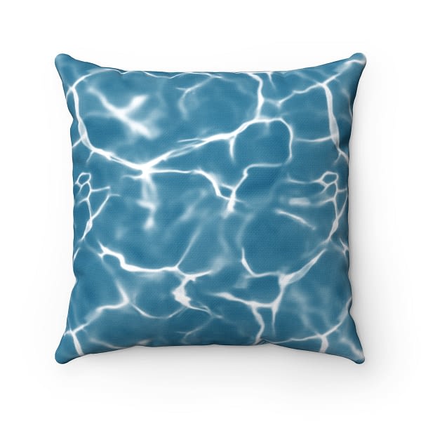 Dual Design Blue Throw Pillow Case_Artsford