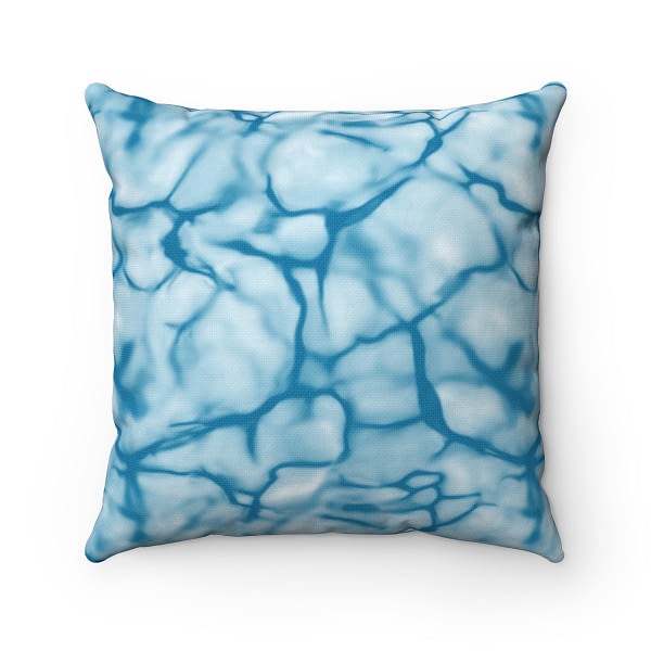 Dual Design Blue Throw Pillow_Artsford