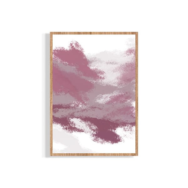 Pink Brush Strokes Grunge Art Print_Artsford Studios