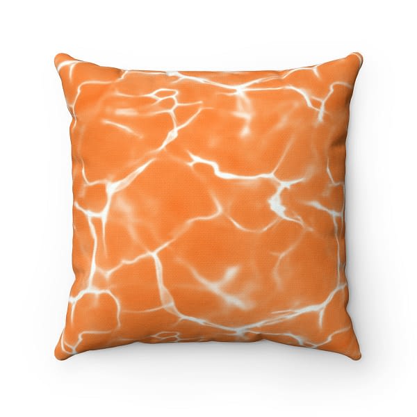 Reversible Orange Throw Pillow_Artsford
