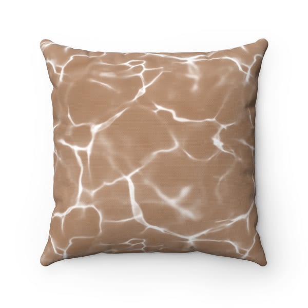 Dual Design Neutral Brown Throw Pillow Case_Artsford